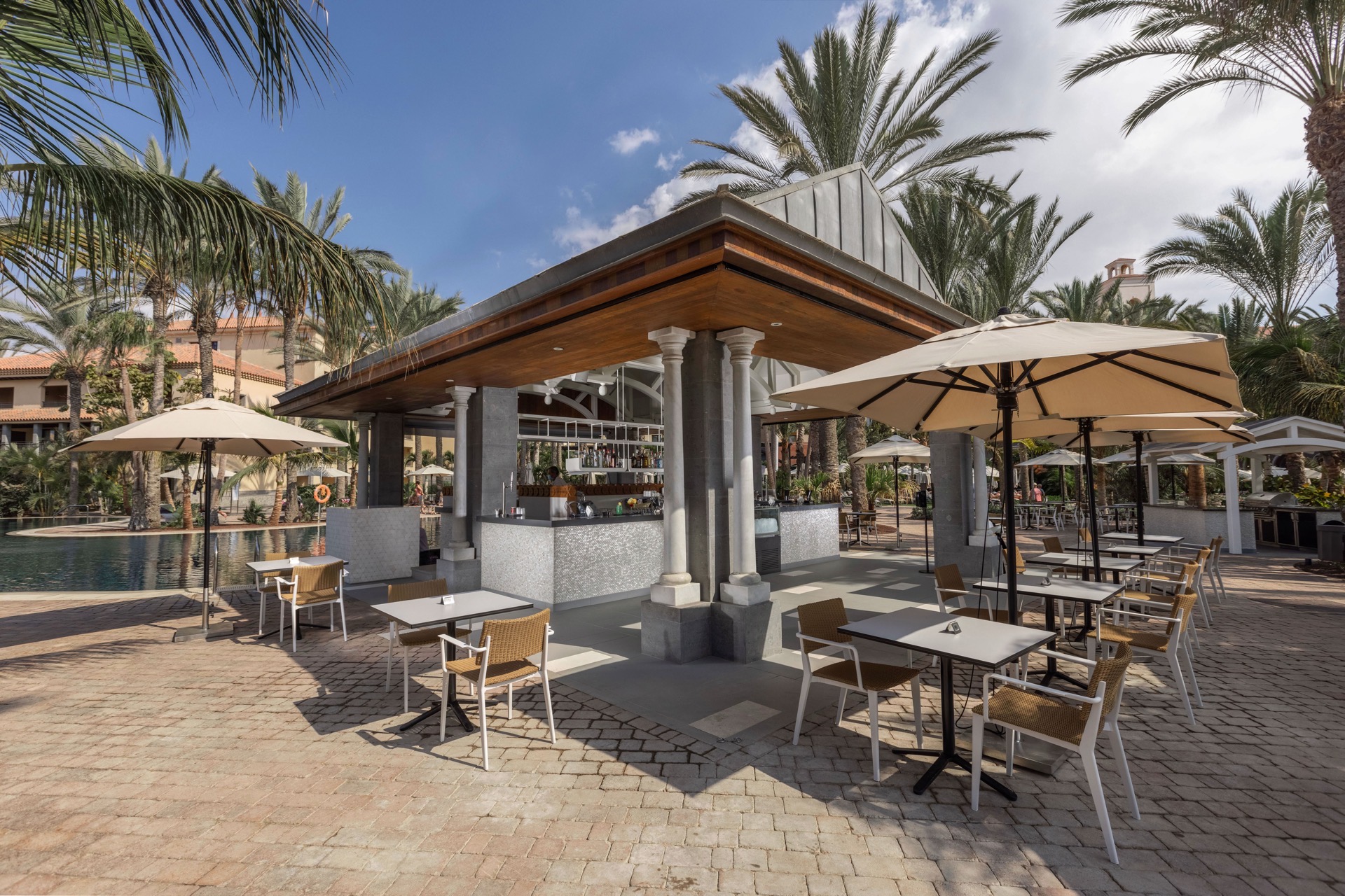 terrace pool bar hotel lopesan costa meloneras