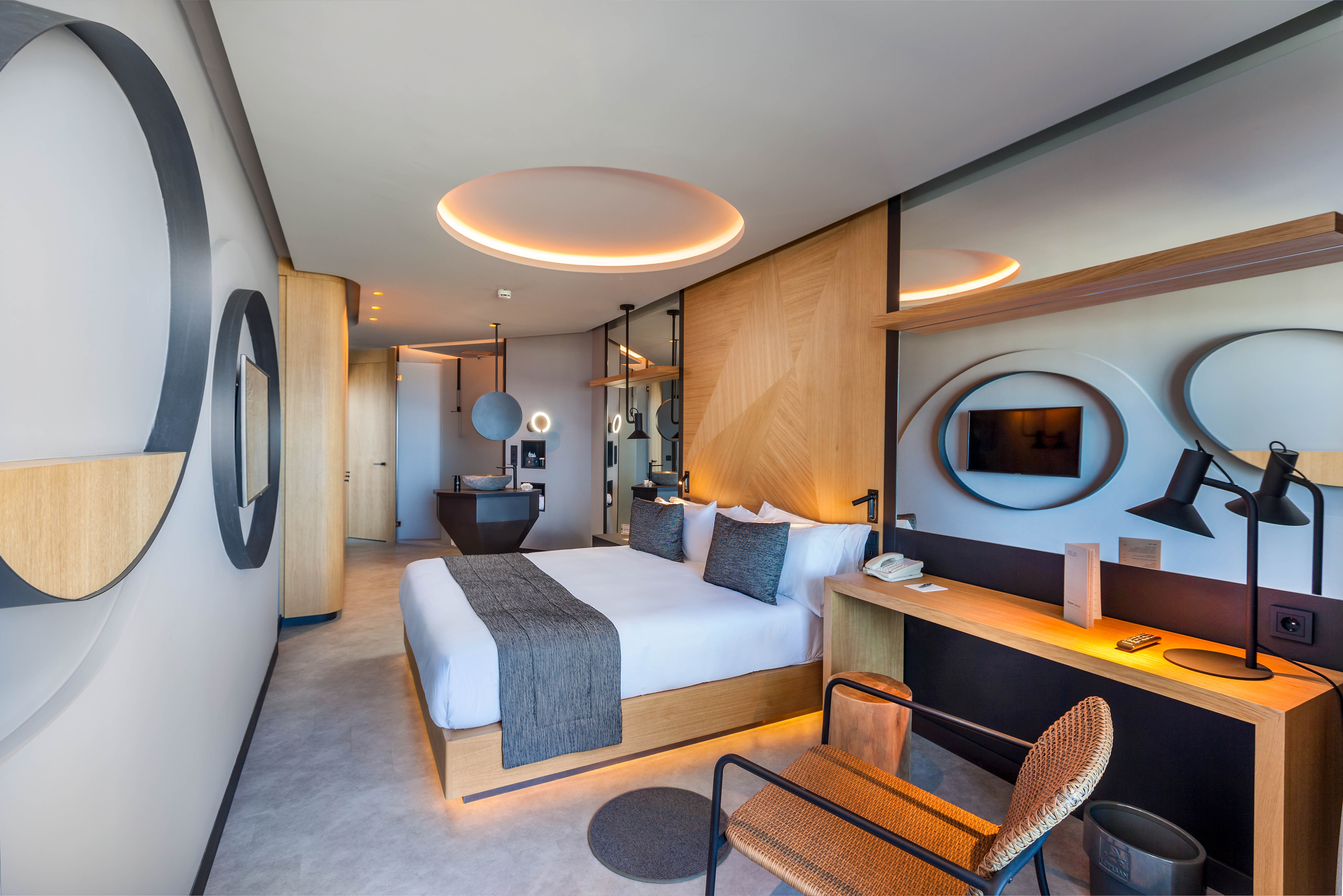 bett deluxe-doppelzimmer hotel faro lopesan collection