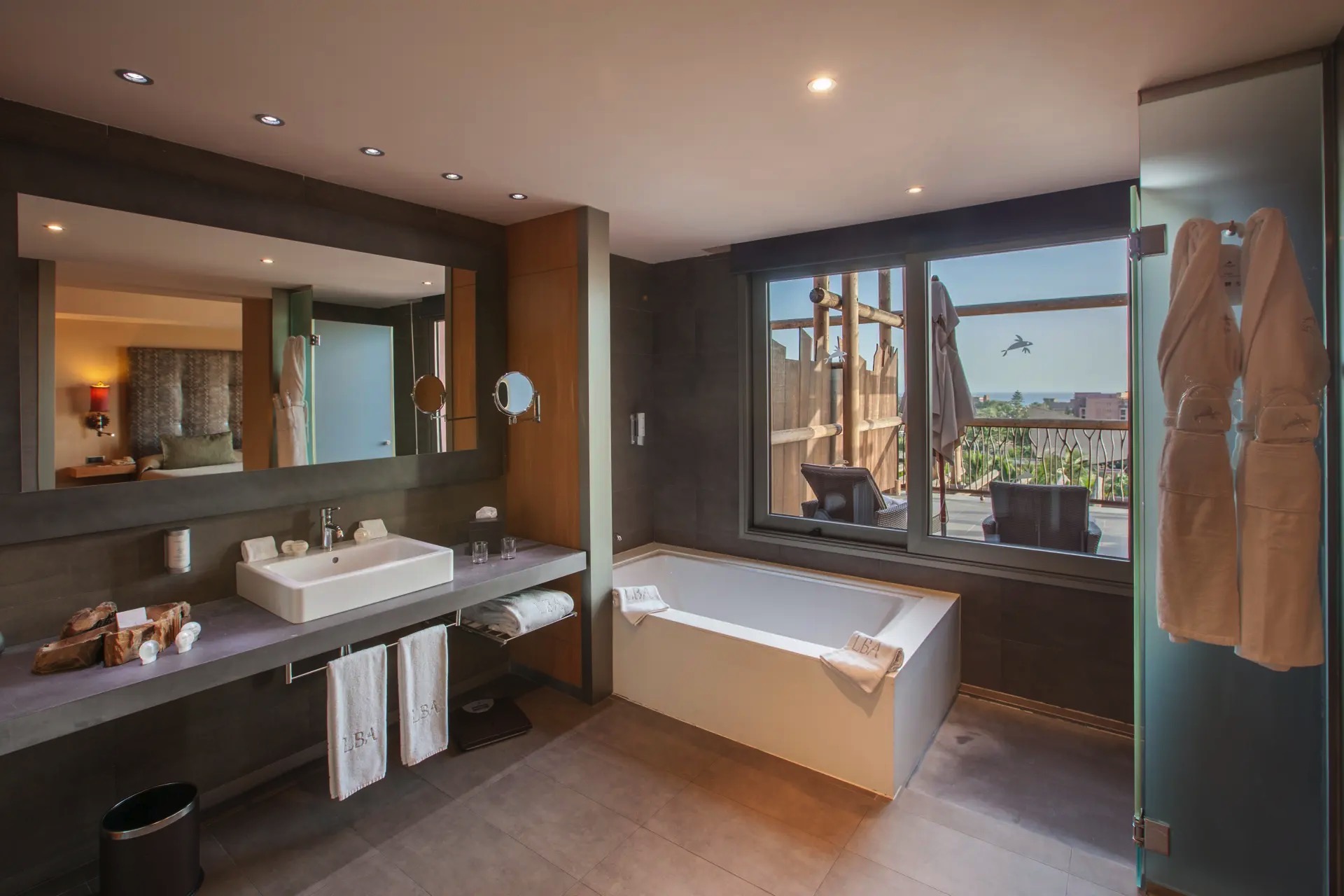 bathroom lopesan baobab resort double superior rooms